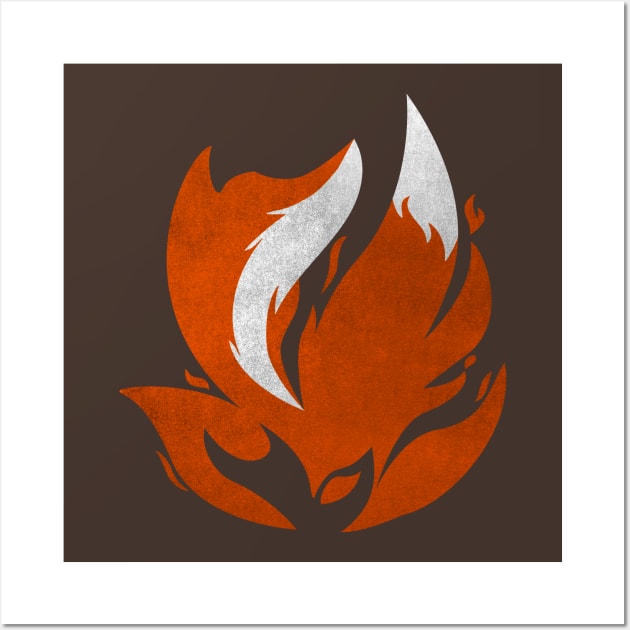 Campfire Fox Wall Art by PawkyBear